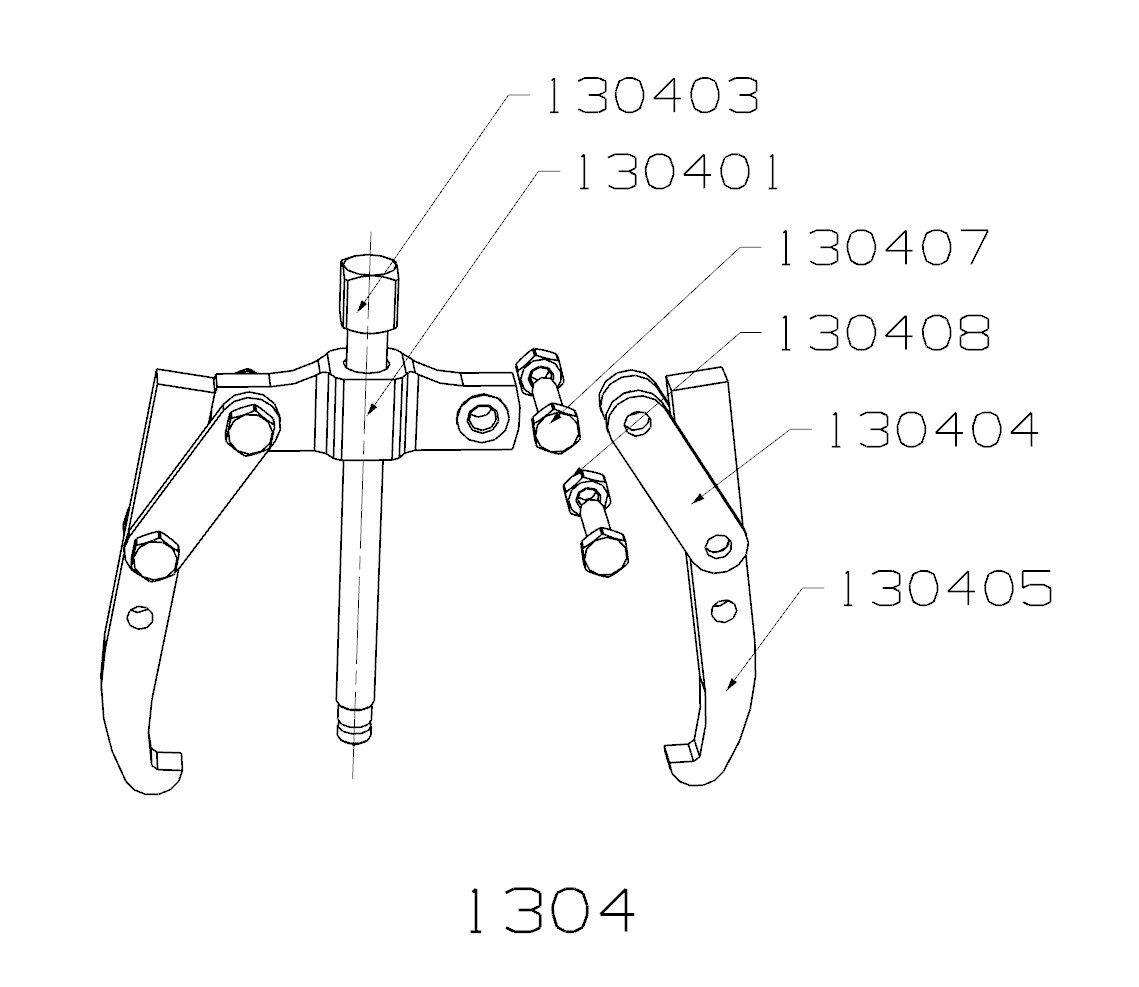 EXTRACTOR FORZA SERIE 1300 MECÁNICO DE 2 PATAS